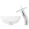 Novatto Clear Mini Glass Vessel Sink and FALLS Faucet Set in Chrome NSFC-8048-1217003CHC - alternate 2